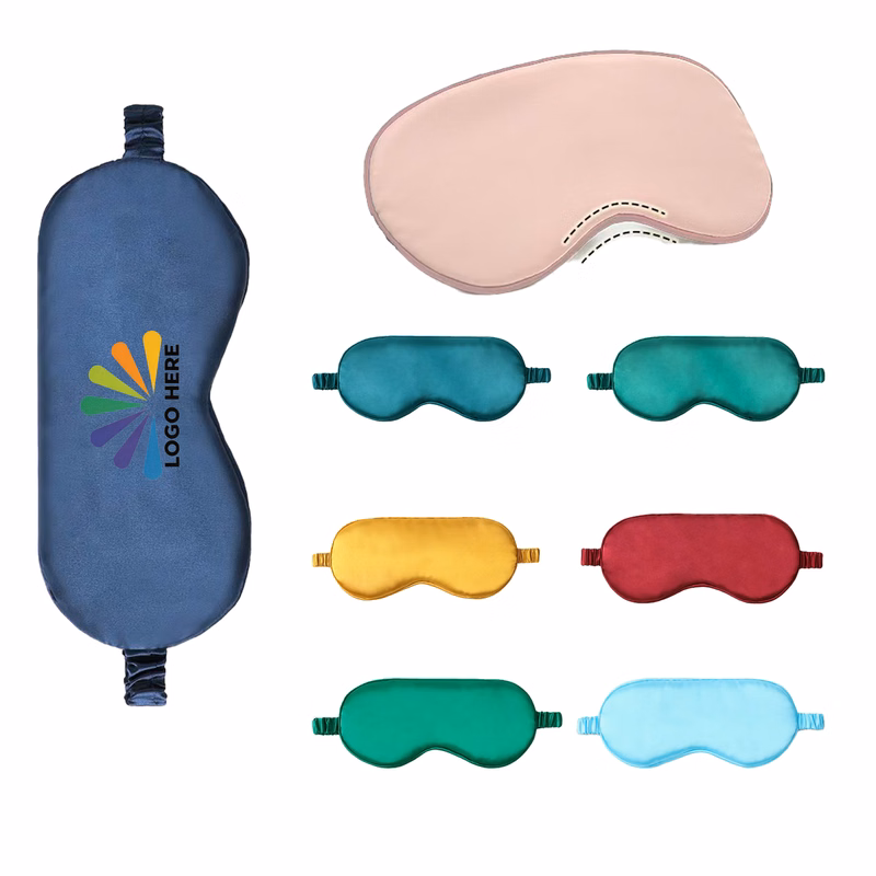 Faux Silk Blackout Sleep Mask Travel Custom Logo