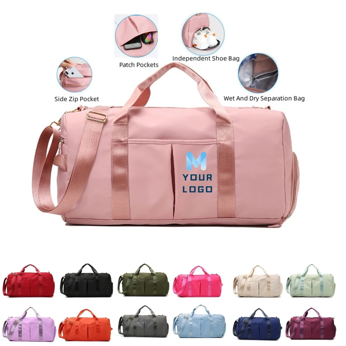 Sports Duffle Bag With Shoe Compartment 1