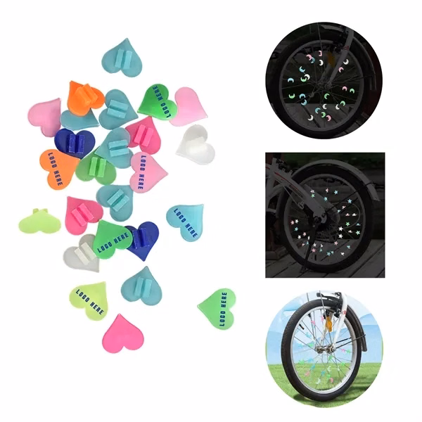 Custom Luminous Plastic Bicycle Spoke Beads 0.79 Inch — Safety Visibility Promo