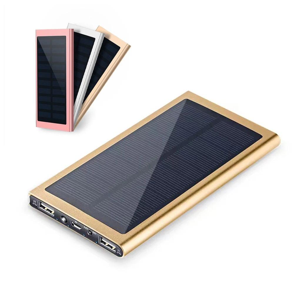 Dual USB 6000Mah Solar Power Bank With Flashlight 1