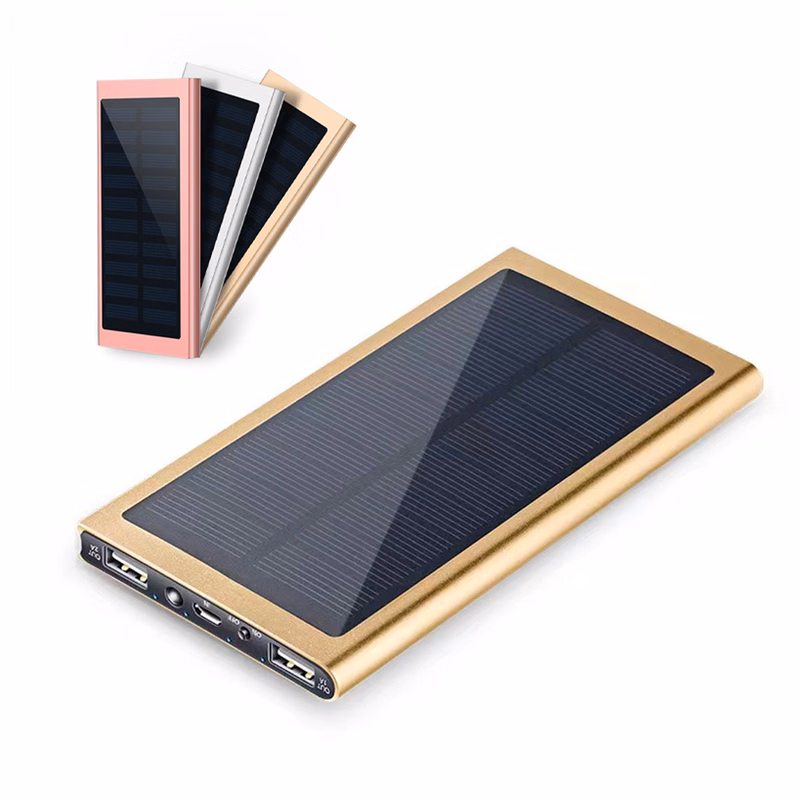 Dual USB 6000Mah Solar Power Bank With Flashlight