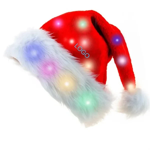 Plush Light Up Santa Hat, Funny Christmas Hat 1