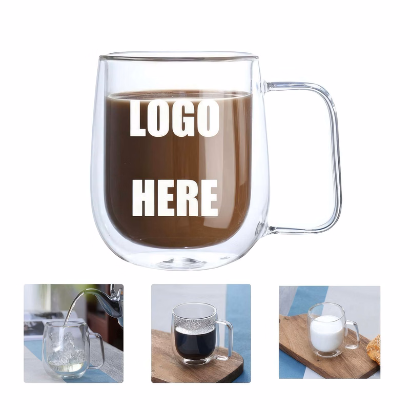Custom 12 OZ Double Wall Insulated Glasses Espresso Cups