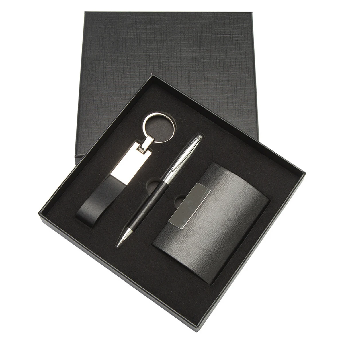 Business Card Holder Pen and Key Chain Gift Set 1