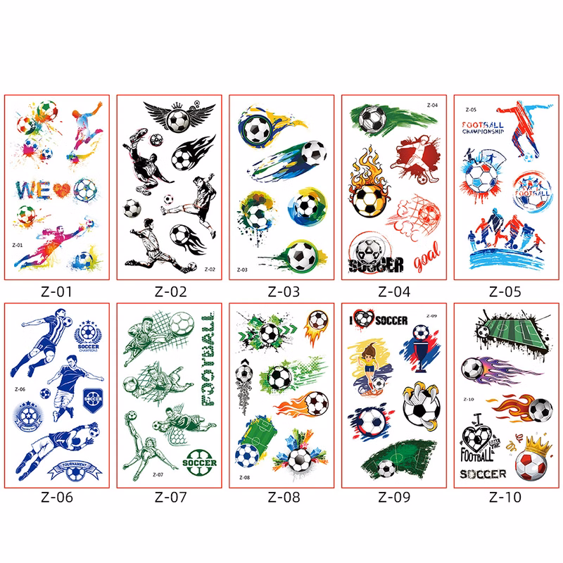 Qatar World Cup Football Tattoo Sticker