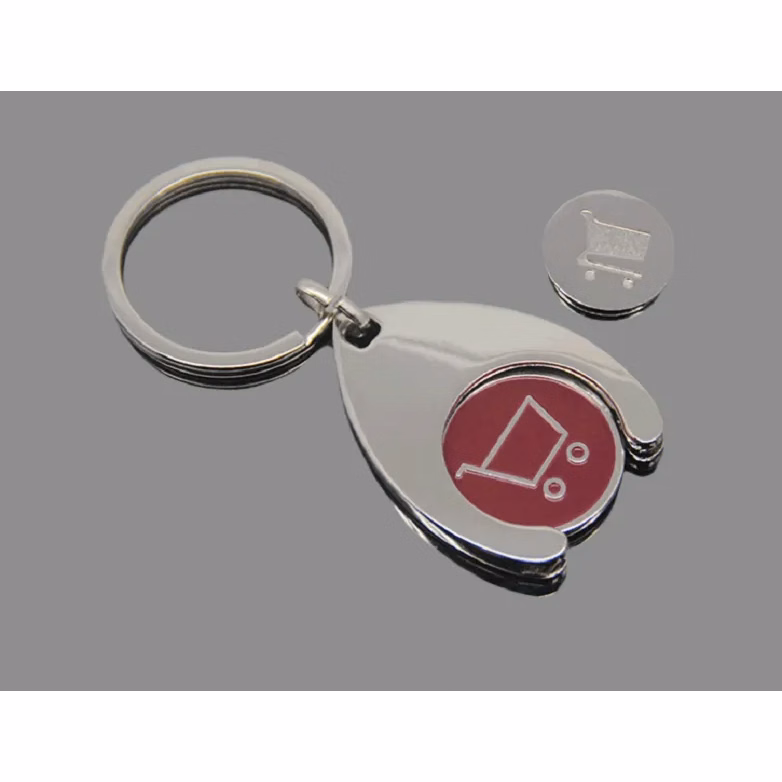 trolley coin keychain