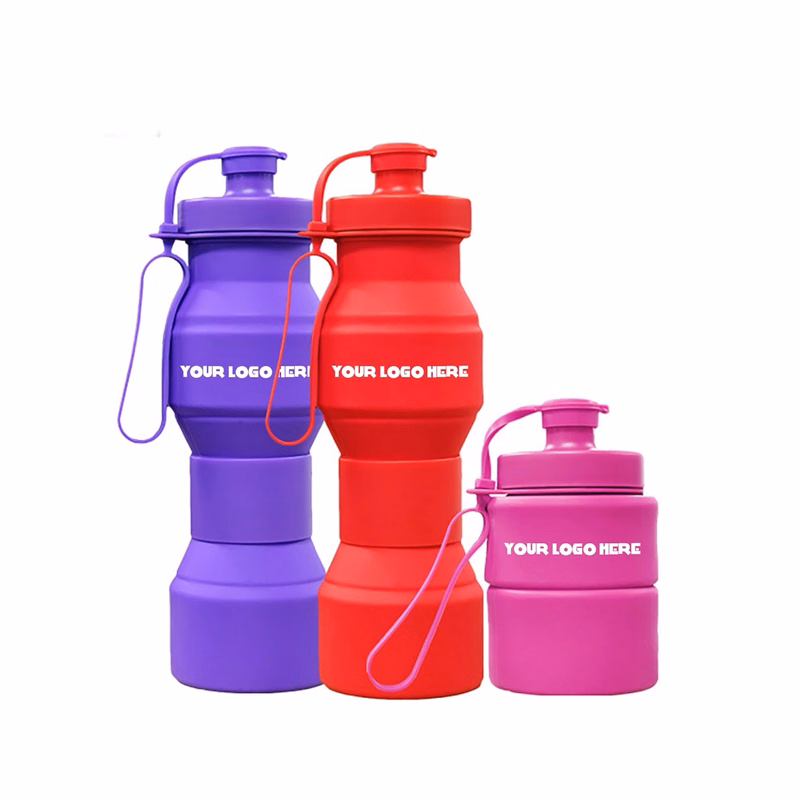 27 Oz Foldable Sports Water Bottles with Handle