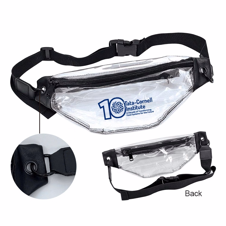 Leatherette Soft Clear Zippered Fanny Pack Bag