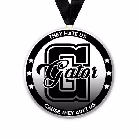 Acrylic Circle Medallions: Gators 3" Size, .25"