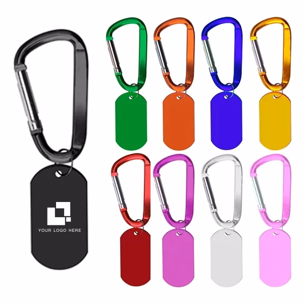 Aluminum Dog Pet Tag And Carabiner