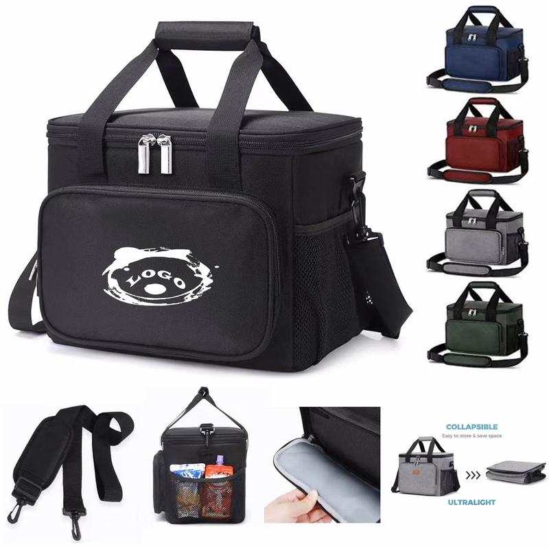 Insulated Picnic Basket Cooler Bag Can Be Worn Cross-Body