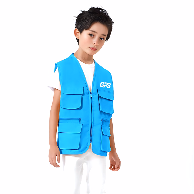 Multifunctional outdoor activity vest for primary school children
