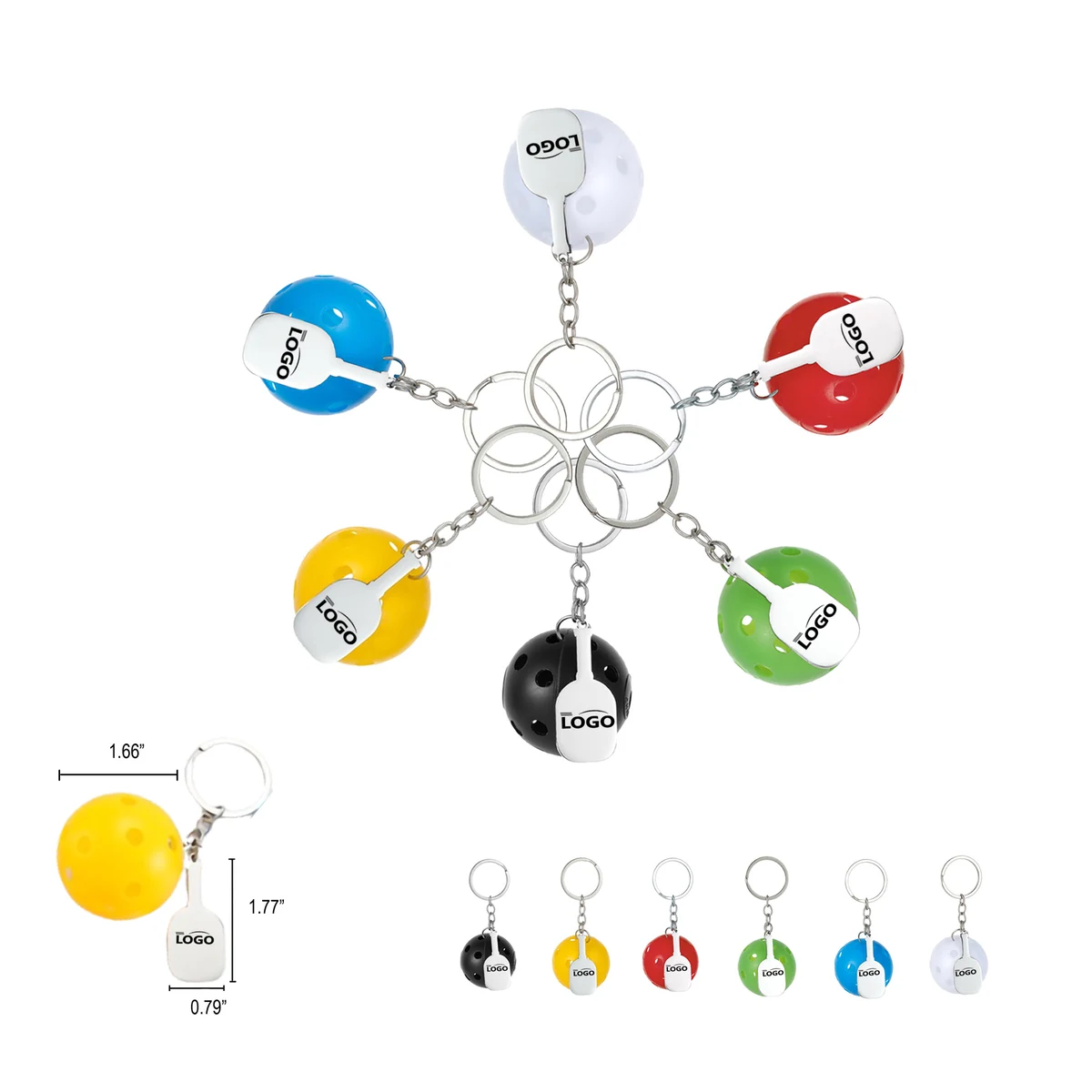 Pickleball Bag Clip Keychain MOQ50 1