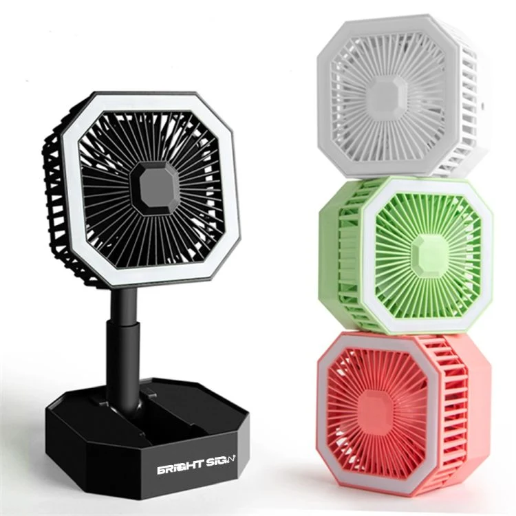 Foldable LED Fan with Lamp & Desktop Base 1