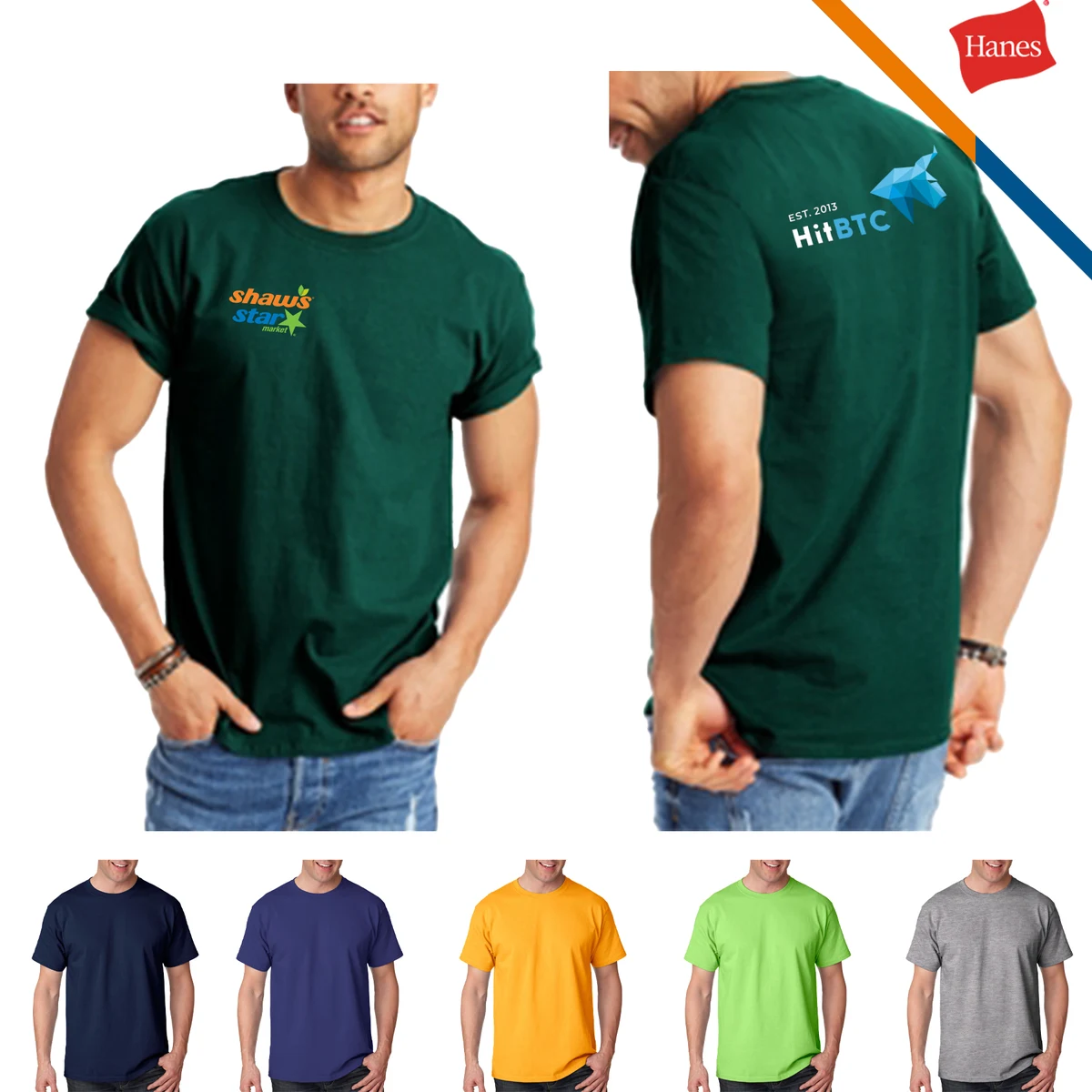 Hanes® 6.1 oz 100 % Cotton Preshrunk T-shirts 1