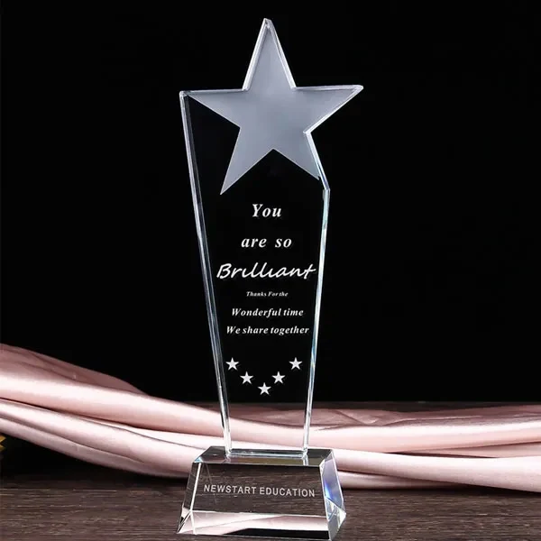 Clear Crystal Star Trophy Awards 1
