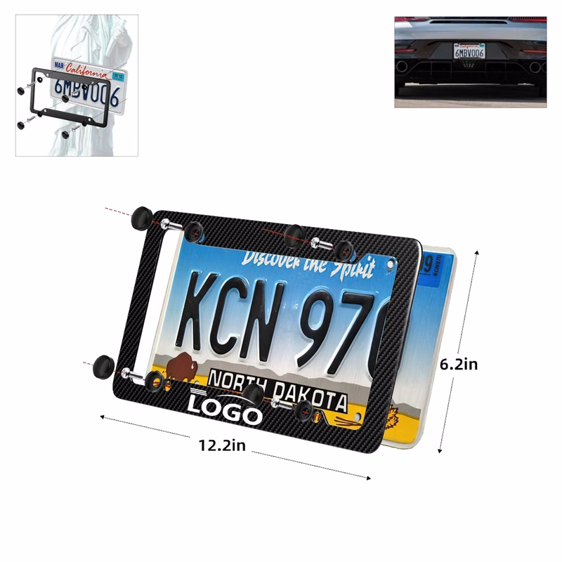 Low Moq Custom License Plate Holder With Accessories