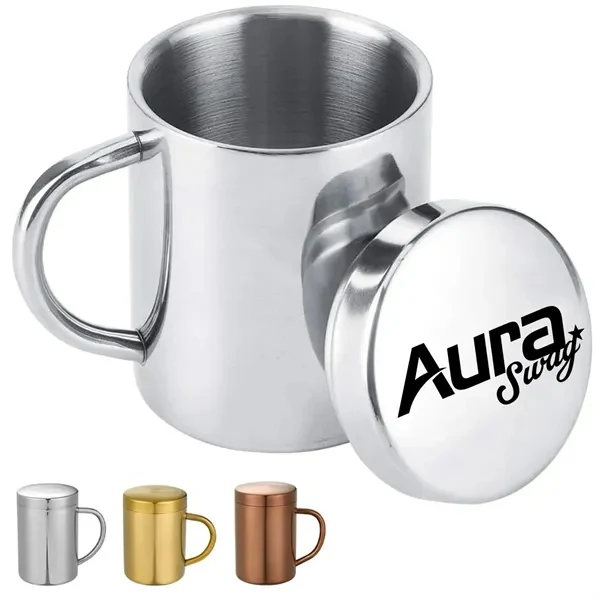 Custom 12 oz Insulated Stainless Steel Mug with Lid — Coffee Promo Item 1