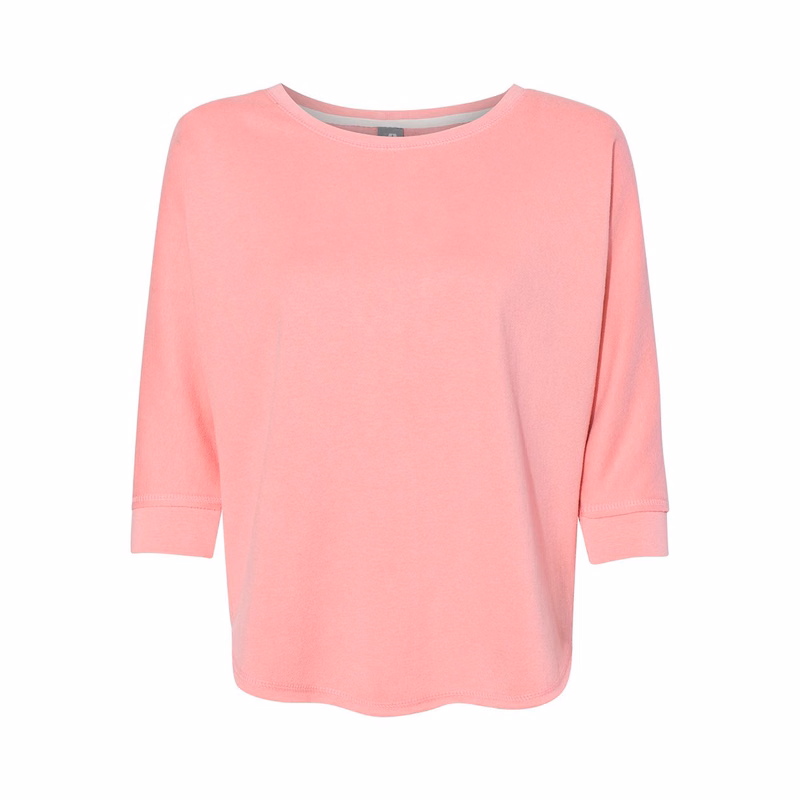 Women's Lounge Fleece Dolman Crewneck Sweatshirt - 8685