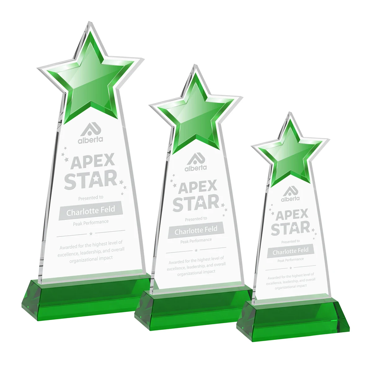 Starlite Award on Hartford Base - Green 1