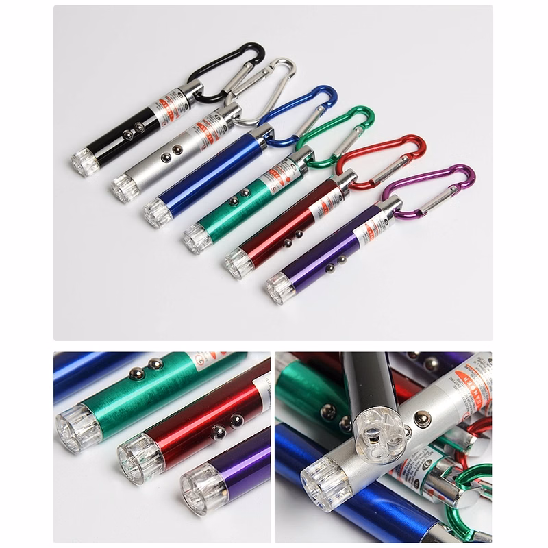 3 in 1 Carabiner LED Flashlight Laser Pointer