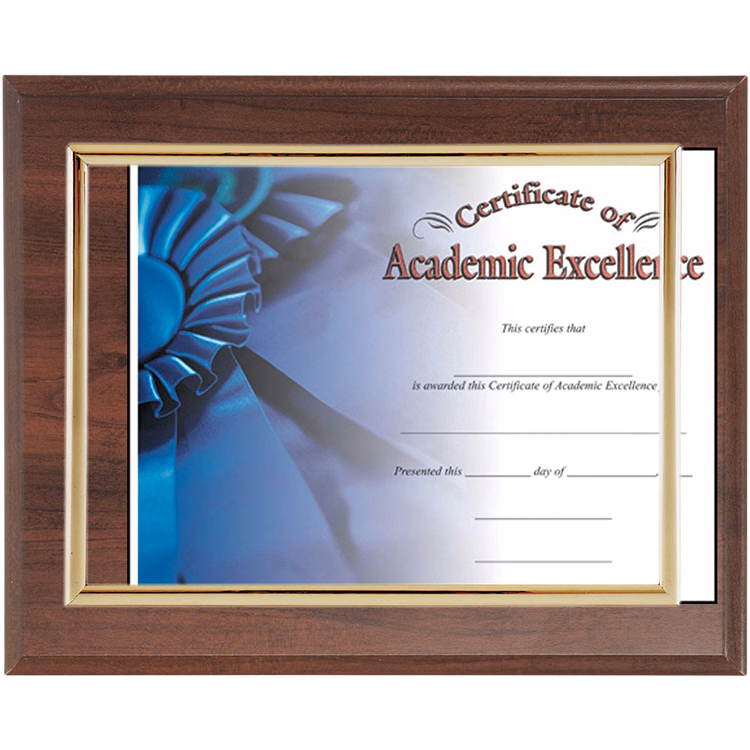 Slide In Certificate Plaque-Cherry