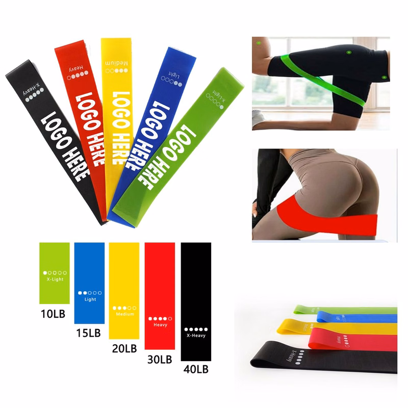 Elastic TPE Workout Resistance Band with Custom Logo