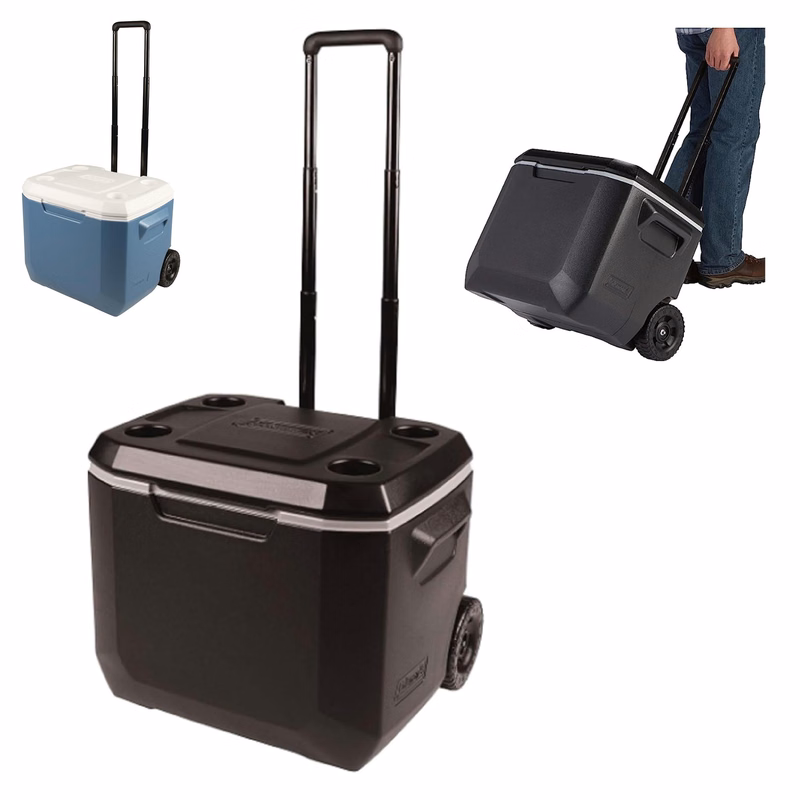 50 Quart Portable Rolling Cooler