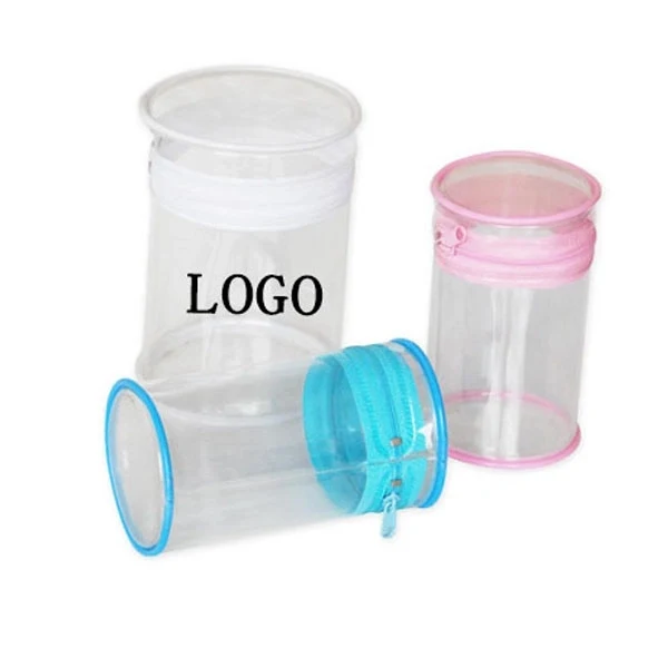 PVC Cylinder Cosmetic Bag 1