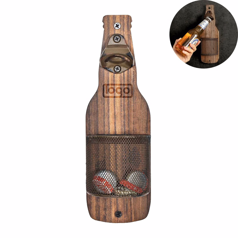 Wall Mounted Wooden Bottle Opener
