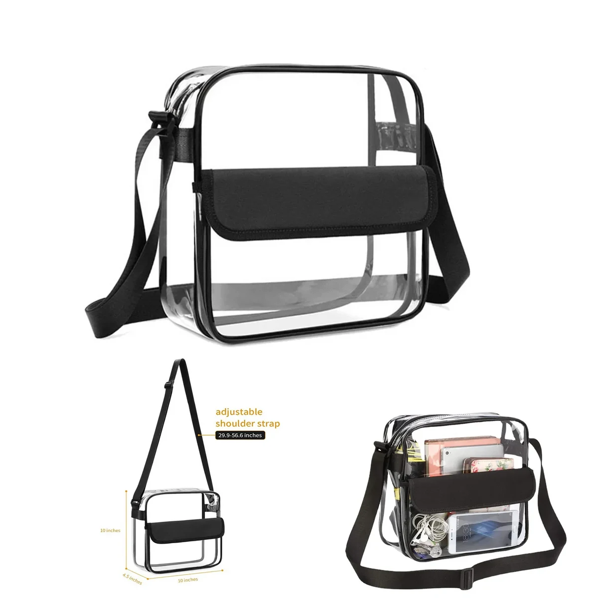 Clear Cross Body Messenger Bag 1