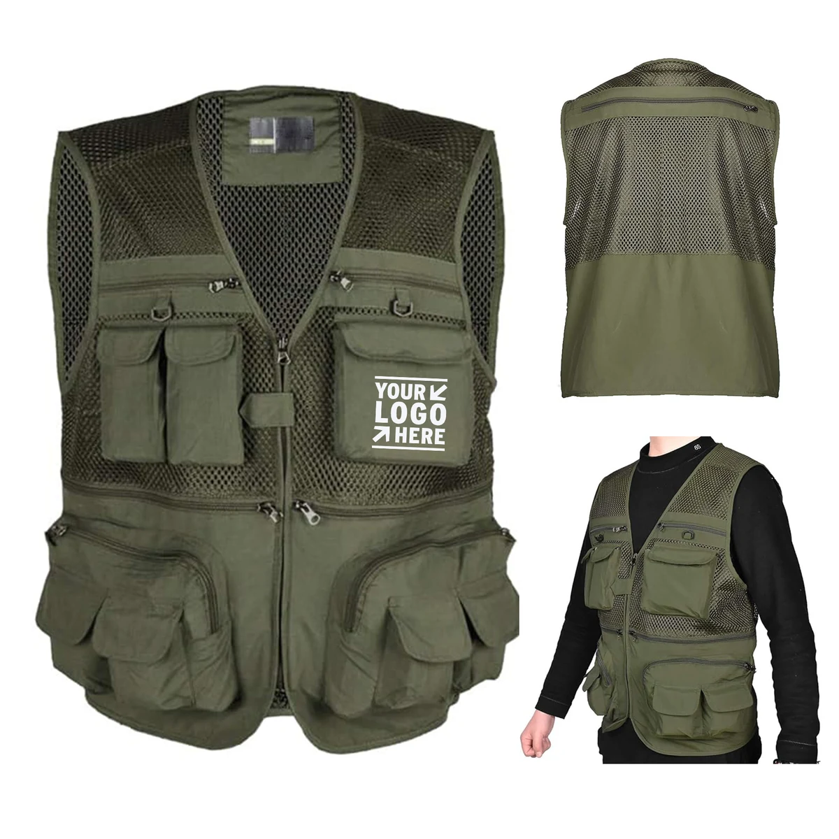 Breathable Outdoor Traveling Hiking Multi Pocket Fly Fishing Vest 1
