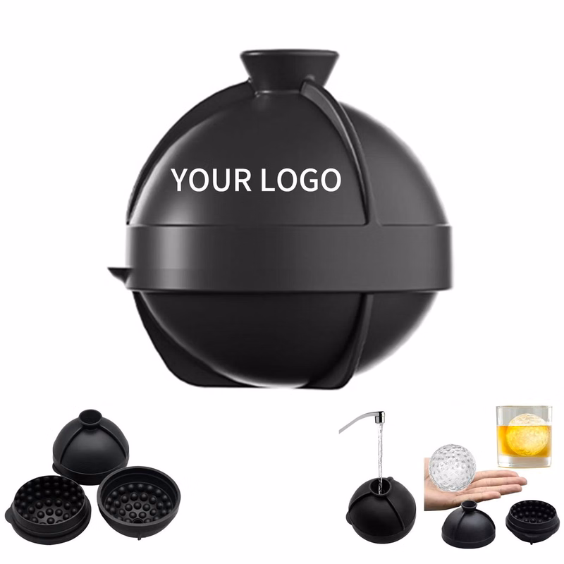 Golf Ball Shaped Ice Mold 2.8 Inch with Funnel Top