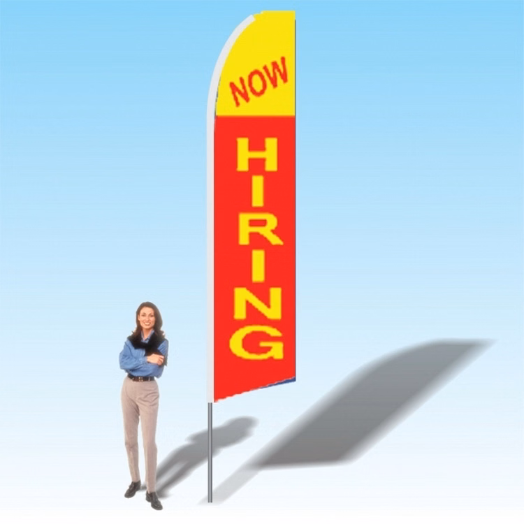 15FT Now Hiring Advertising Banner Flag