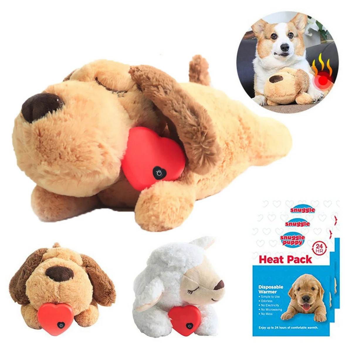 Heartbeat Teddy Plush Dog Toy 1