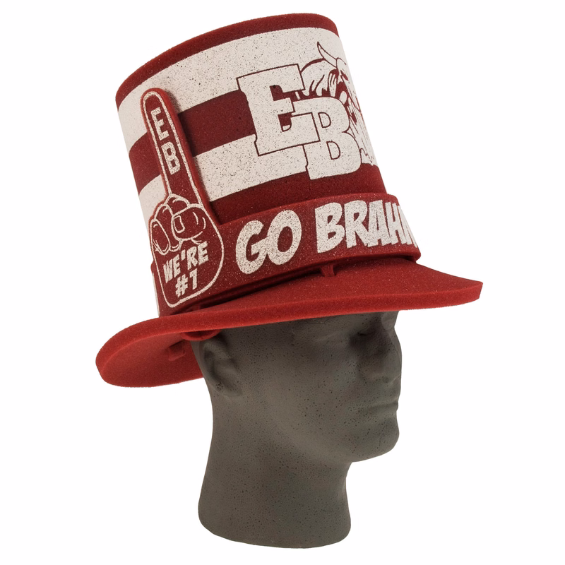 13" Foam Fan Hat, #1 Finger Band