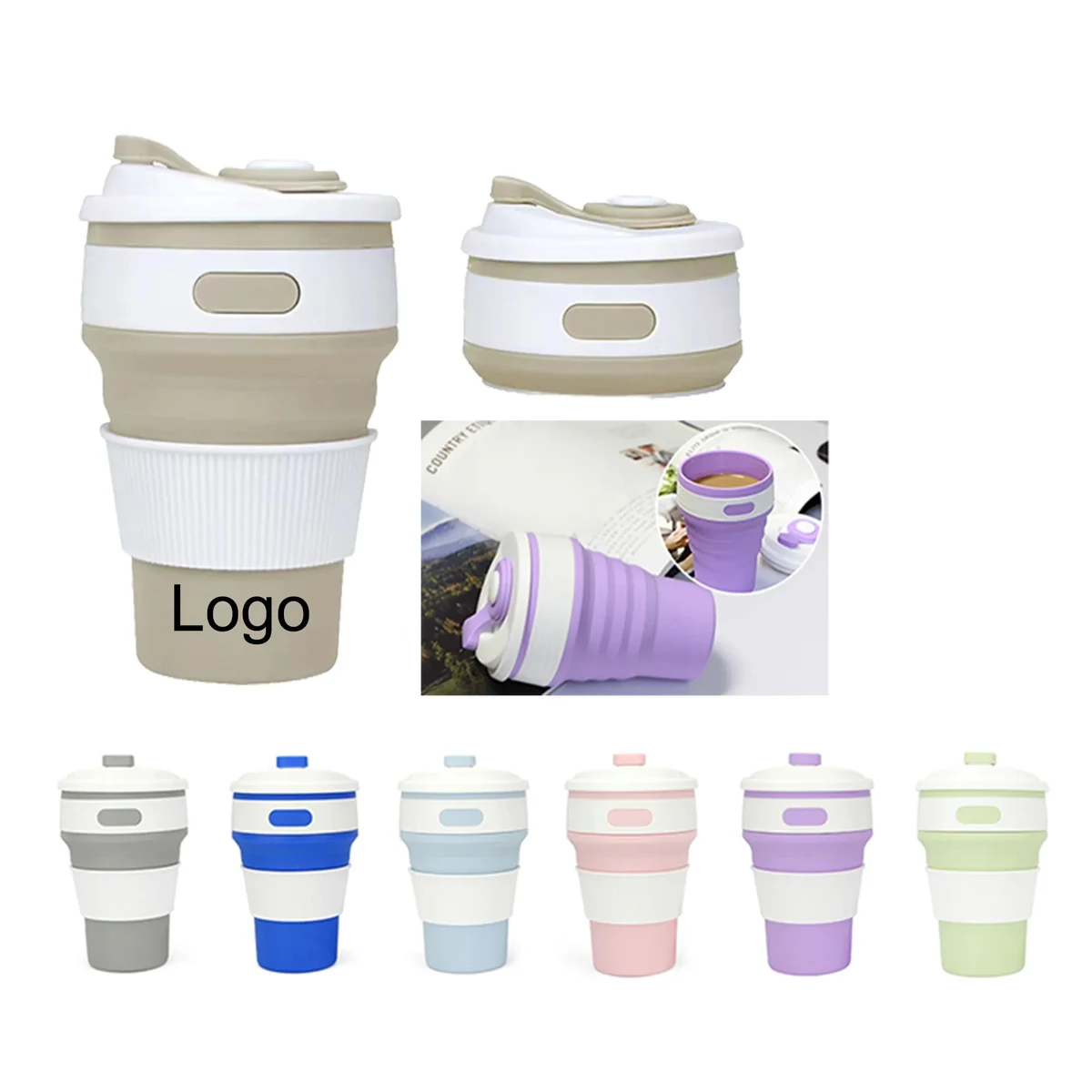Collapsible Silicone Travel Cup Foldable 1