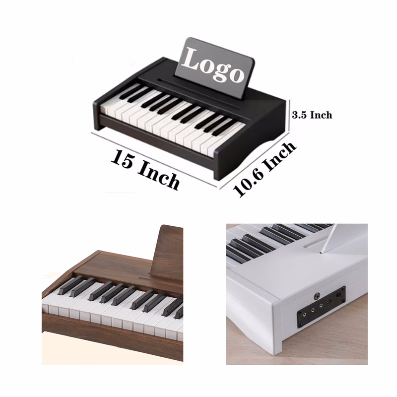 Charming 25-Key Wooden Piano for Kids' Musical Exploration