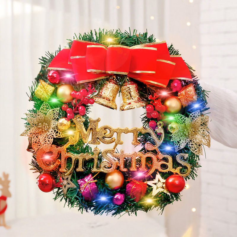Christmas Holiday Ornaments Wreath