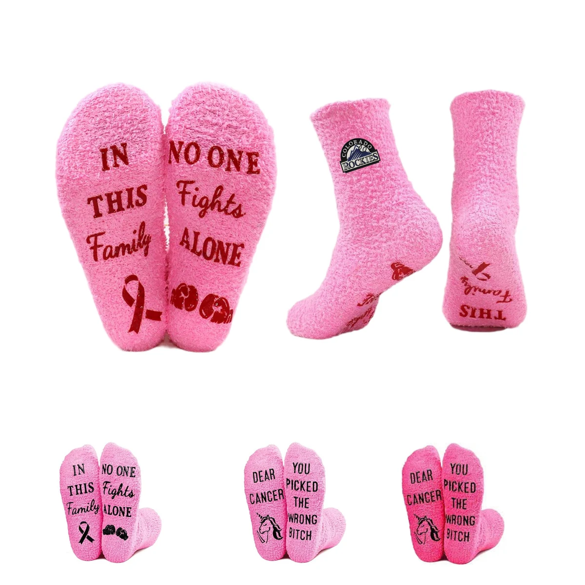 Breast Cancer Pink Socks 1