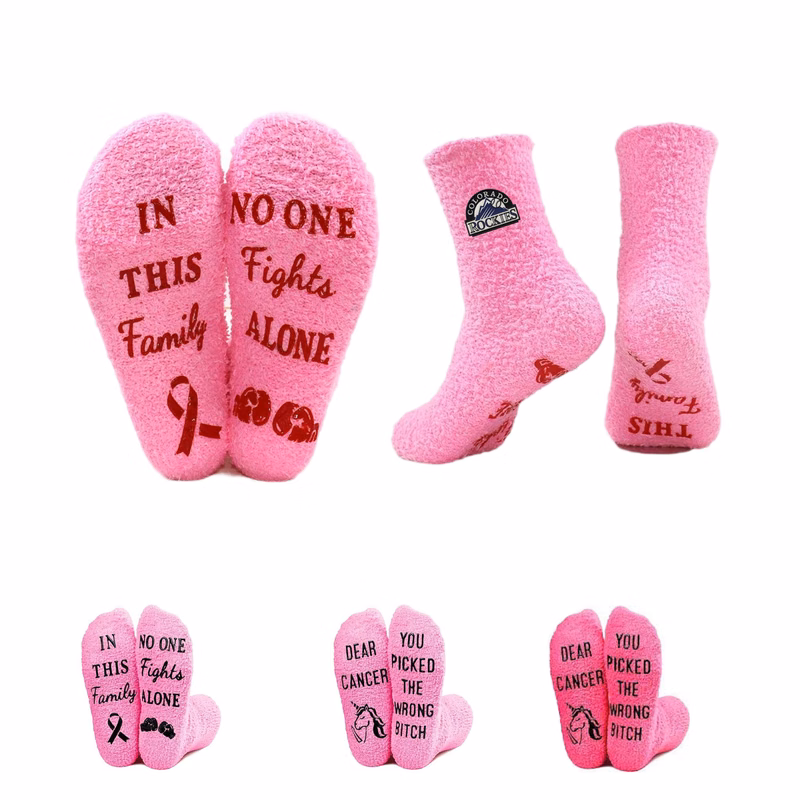 Breast Cancer Pink Socks