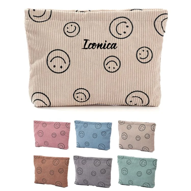 Cute Corduroy Toiletry Bag 1