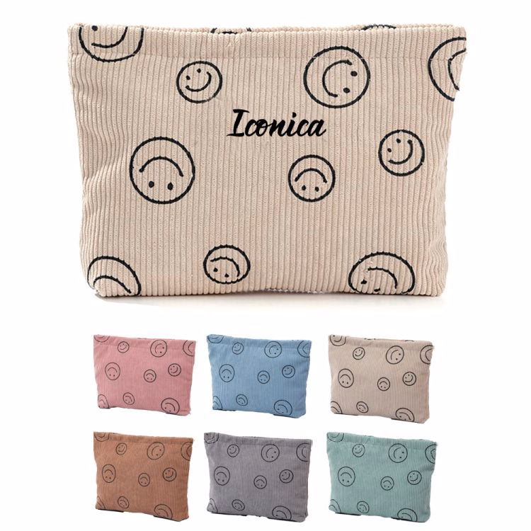 Cute Corduroy Toiletry Bag