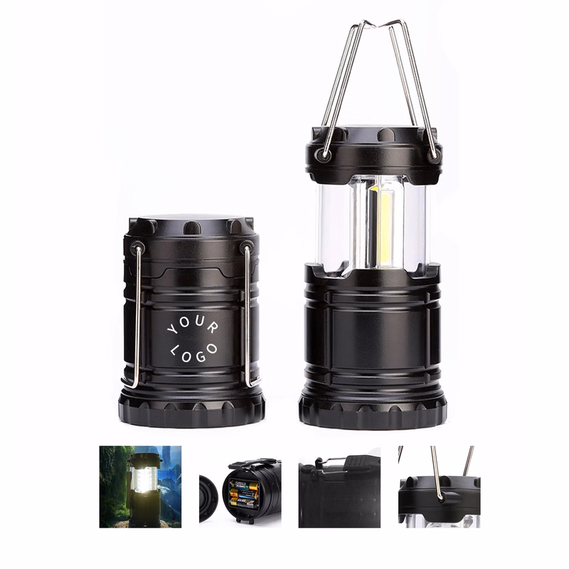 Collapsible Battery Lantern Compact Telescopic Light With Metal Handle