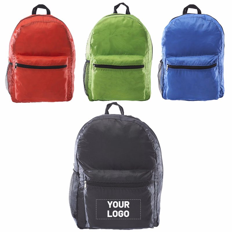 Polyester Backpack with Side Mesh Pocket