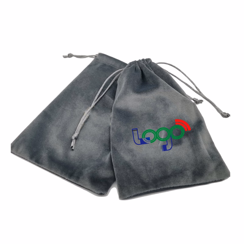 MOQ50 Velvet Drawstring Jewelry Pouch with Custom Logo
