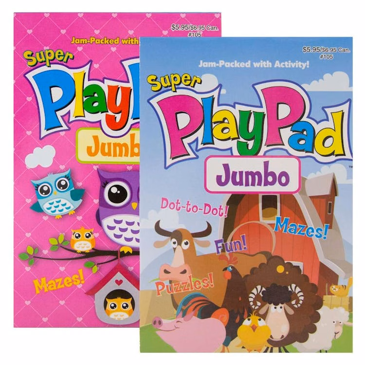 Super Jumbo Play Pads - Digest Size Two Titles