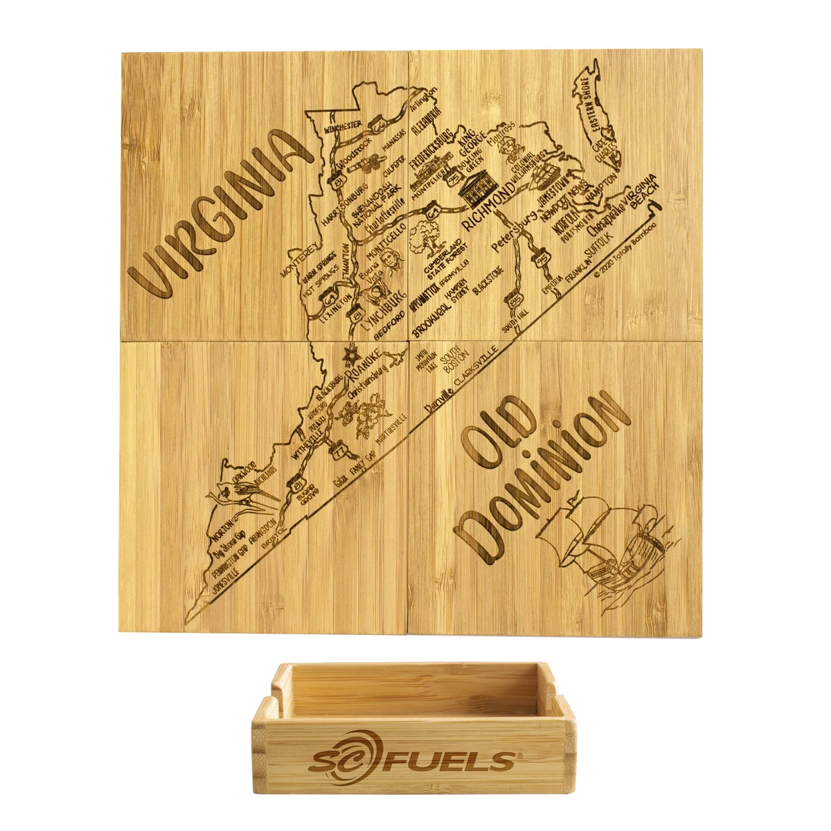 Virginia Puzzle Coaster Set 1