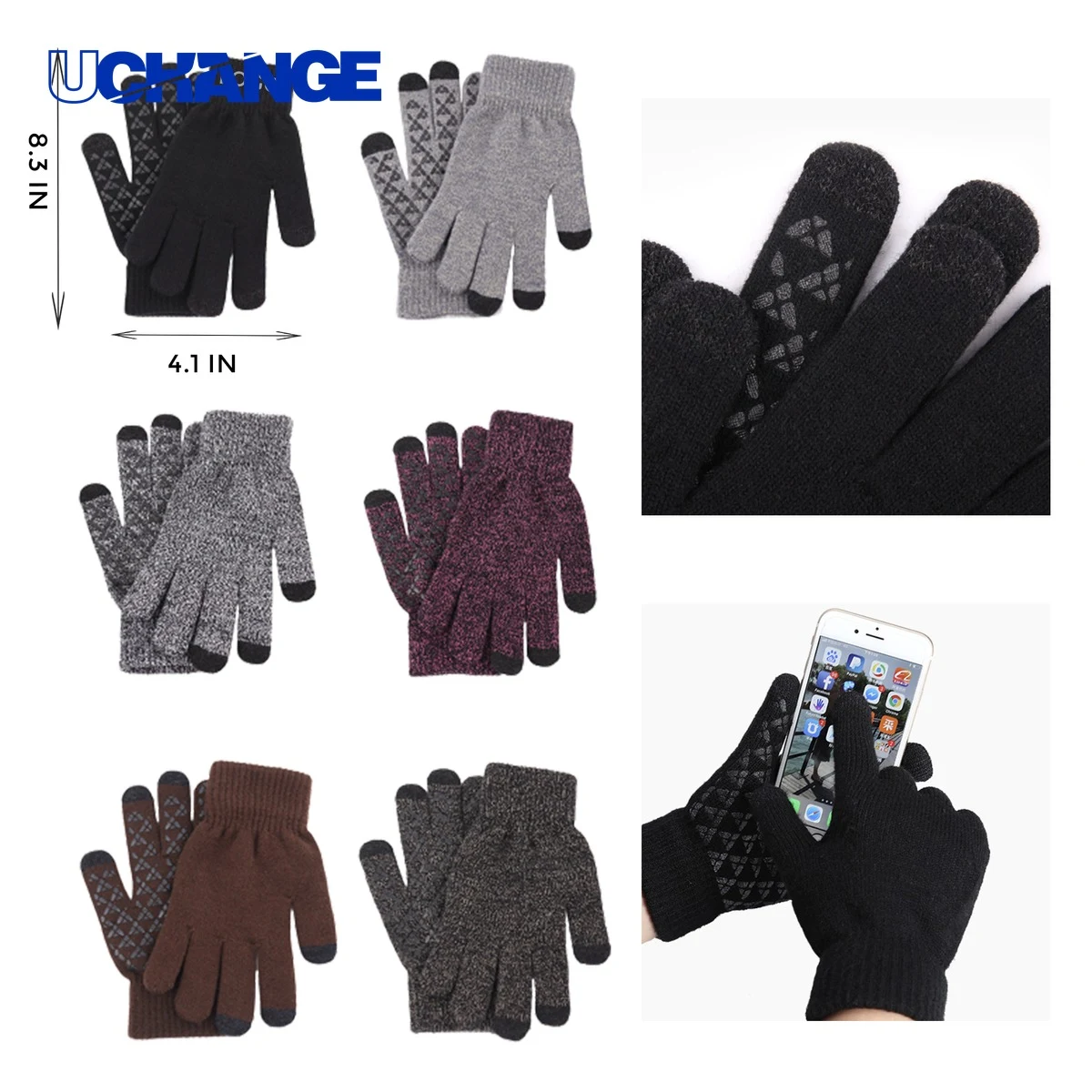 Touchscreen Thermal Gloves with Fluff Lining 1