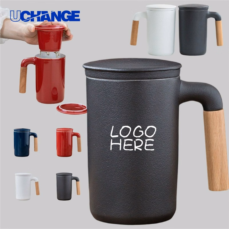 Ceramic Tea Mug Container with Infuser